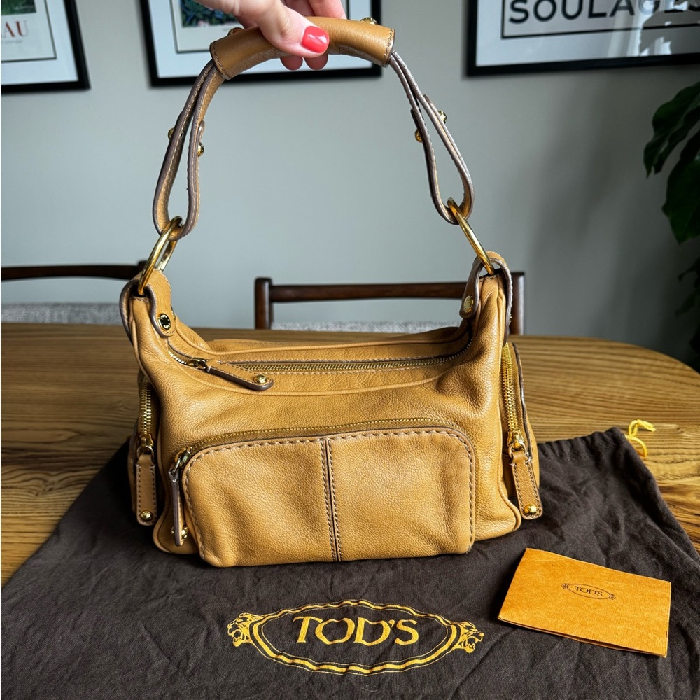 TOD’s Leather Compartment Shoulder Bag